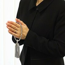 念珠ドットコム 数珠 女性用 約7ミリ 黒貝パール 頭付房 略式数珠 京念珠 すべての宗派_画像5