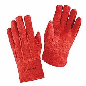  Captain Stag (CAPTAIN STAG) outdoor camp BBQ soft leather glove gloves cow leather red 