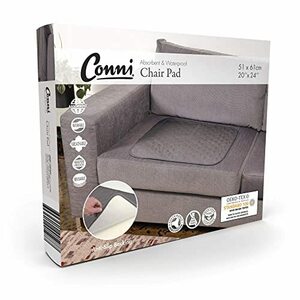 [Conni] 介護排泄ケア用 尿漏れ対応 座布団型 吸水防水チェアパッド Conni Chair Pad L (51 x 61cm) チャ