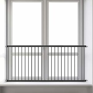 Seogva window from rotation . prevention fence window . black baby gate for window height 73cm.. trim type fence 3 sheets connection easy instructions attaching ( width :15