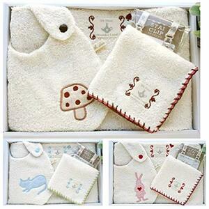 [oru net ] wonder land now . towel baby gift set ( original present attaching ) organic made in Japan birth festival 3 color (b