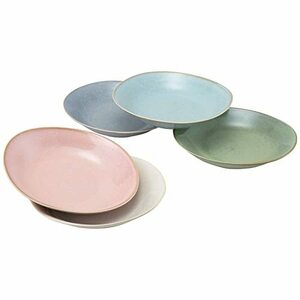 西海陶器(Saikaitoki) 美濃焼 パスタ皿 カレー皿 プレート 22×20cm 5枚セット 彩々 日本製 20585