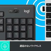 ロジクール ワイヤレスマウス キーボード セット MK295GP 静音 耐水 無線 USB接続 Unifying非対応_画像5