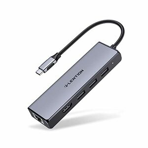 LENTION 5in1 USB C ハブ 有線LAN ギガビットイーサネット 4K HDMI USB 3.0 3ポート