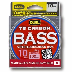 DUEL(デュエル) ライン(フロロカーボン): TB CARBON バス 100m 10Lbs. : ナチュラルクリア