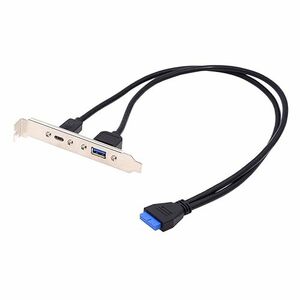 cablecc 5Gbps 19/20ピン USB3.0 マザーボード デュアルポート USB 3.0 & USB-C