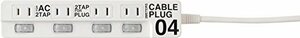 003311 CABLE PLUG 04 ホワイト ケーブルプラグ ケーブルプラグ USBポート 電源タップ 4個口 CABLE PLUG 延長