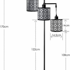 【大幅値下げ】スタンドライト フロアライト 3灯 フロアランプ フロアスタンド 北欧 3段調色 間接照明 足踏みスイッチ付き かんせつ照明の画像4