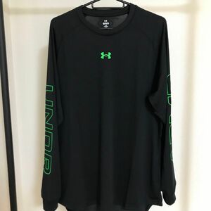 UNDER ARMOUR アンダーアーマー グラフィック ロングスリーブ Tシャツ バスケ プラクティスシャツ ロンT 黒 L