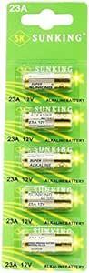 SUNKING アルカリ乾電池12V-23A （A23 23AE LRV8-1BP MN221 V23GA 181A 3LR5