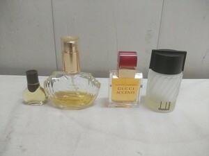 香水 コロンなど まとめて4点セット【 GUCCI ACCENTI 30ml・dunhill 50ml(残少)・資生堂 プレサージュ60ml(残少) など 】使用残