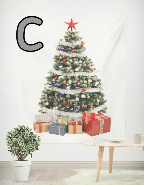 ☆新品☆ クリスマスツリー タペストリー 壁掛けC デコレーション 北欧