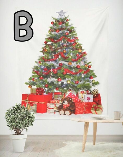 ☆新品☆ クリスマスツリー タペストリー 壁掛けB デコレーション 北欧