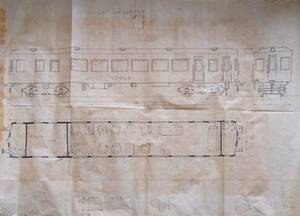 f24022213〇鉄道資料 A3サイズ手書き図面 鉄道模型図面 Oゲージ用 電車 VIOLA 戦後 昭和年代〇和本古書古文書