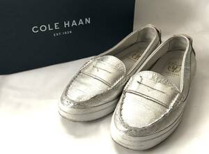 Colehaan Cole Hhan Roafer Silver Flat Shoes Silver Pinfic Lux 6 Half W10897