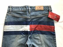 tommy jeans トミージーンズ ラメ加工ジーンズ デニムパンツ M 未使用 ブーツカット_画像3