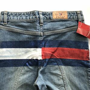 tommy jeans トミージーンズ ラメ加工ジーンズ デニムパンツ M 未使用 ブーツカットの画像3