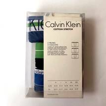 Calvin Klein ボクサーパンツ コットンストレッチ Mサイズ 3枚セット ブルー ブラック ブルー 送料無料 最短発送 カルバンクライン_画像2