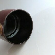 ◆◇時代 竹溜塗 唐松蒔絵 小吸物椀 蓋向付 lacquer ware◇◆和食器 懐石 おしゃれなうつわ dby9828-x_画像7