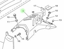 【新品未使用】YAMAHA ヤマハ セロー250 リアフェンダー　純正品_画像3