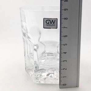 鳴海製陶 GLASS WORKS NARUMI ナルミ オールドファッショングラス ガラス食器 高さ約9㎝ 口直径約8.5㎝ 箱有り【S90245-388】の画像3