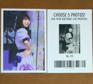 乃木坂46　CHOOSE 5 PHOTOS! 10th YEAR BIRTHDAY LIVE PHOTO Ver. No.115　生写真　冨里奈央