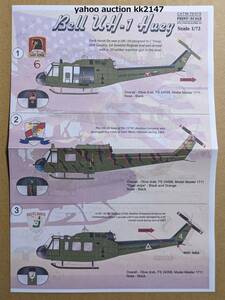 1/72 プリントスケール ベル UH-1ヒューイ ベトナム戦仕様デカール アメリカ陸軍 海兵隊 輸送ヘリコプター