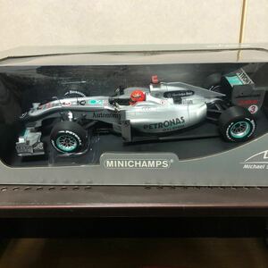 363 未使用 ミニチャンプス メルセデス GP F1チーム MPG W01 M.シューマッハ 2010 1/18 レーシングカー ミニカー 模型 完成品