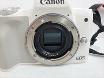 ☆1円～ 美品 Canon キャノン ミラーレス一眼カメラ EOS Kiss M ダブルズームキット ホワイト☆_画像3
