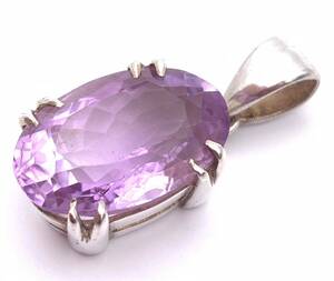  natural stone amethyst silver925 top /HANDMADE-4A