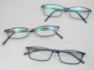 Zoff/ゾフ ＆ JINS/ジンズ +1.50 リーディンググラス/老眼鏡/メガネ/眼鏡フレーム/アイウェア 3点セット 【g248y1】