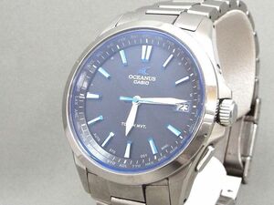 1円〜! CASIO/カシオ OCEANUS/オシアナス デイト マルチバンド6/電波ソーラー メンズ腕時計 OCW-S100 【W123y1】