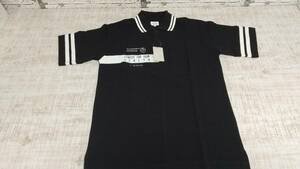 ★a-246　castelbajac カステルバジャック 刺繍 半袖 ポロシャツ 黒 綿100％ ゴルフウェア Mサイズ