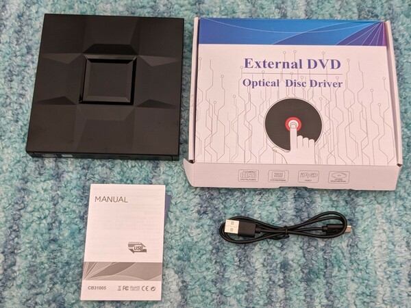 0602u1517　LEMFUTER cd dvdドライブ 外付け 光学ドライブ 外付け DVDレコ DVD-Rプレイヤー USB3.0&Type-C両用 内蔵ケーブル