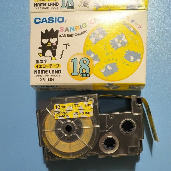 カシオ、ネームランドテープ1個、中古品、XRー18S4