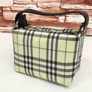 BURBERRY ポーチ　ミニバッグ　2way ノバチェック チェック柄 バーバリー イエロー グリーン　黄色　緑色 バーバリーチェック レディース