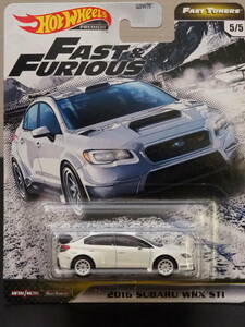 ホットウィール 2016 SUBARU WRX STi 白 スバル　インプレッサ ミニカー Brembo PIAA ラリーカー FAST＆FURIOUS × HOT WHeeLs コラボ　