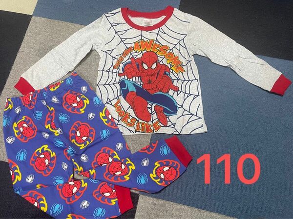 スパイダーマン 110 パジャマ 上下セット
