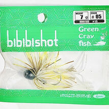 ① ビビビショット 7g #05 活エビ 一誠isseiイッセイ Green Cray fish スモールラバージグ スモラバ bibibiショット bibibi shot 7g_画像1