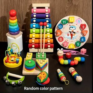 新品 10個セット 赤ちゃん おもちゃ まとめ売り 木のおもちゃ 楽器 知育玩具
