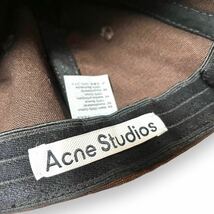 Acne studios logo piping cap アクネステュディオス ロゴパイピング キャップ 茶 fn-ux-hats000054 59cm _画像6
