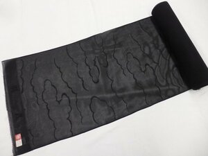 inagoya★入手困難激レア商品!!!!★BLACK SILK◇極上の地模様と透け感◇【紋紗・黒羽尺】 正絹 反物 y8040bs