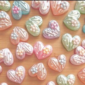 デコパーツ137B パール風ハート ※現在在庫なし