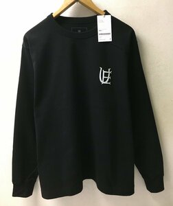 ◆◆uniform experiment fragment 23aw 極美品 AUTHENTIC LOGO L/S WIDE TEE UEロゴ ロンT 長袖 Tシャツ 黒 サイズ1 UE-232023