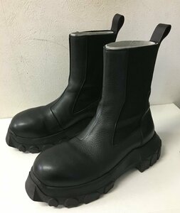 ◆国内正規 Rick Owens リックオウエンス 美品 MEGA BOZOTRACTOR BEETLE ロング ブーツ 黒 サイズ40 大きめ ブラック 箱完備