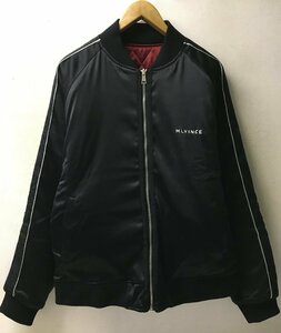 ◆MLVINCE メルヴィンス quilted reversible souvenir jacket リバーシブル スーベニア　ジャケット 黒 サイズL　美　刺繍ロゴ 黒系