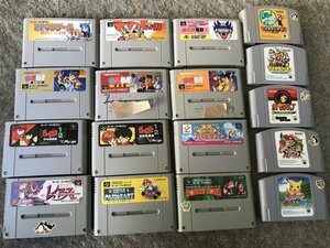 ★　【現状渡し　動作未確認】　まとめて　スーパーファミコン　スーファミ　ソフト　カセット　NINTENDO64　幽遊白書　らんま　レイアース