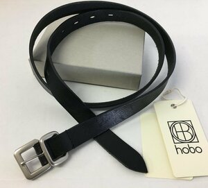 ◆hobo ホーボー ナロー レザーベルト 黒 サイズL 美品　ブラック 箱完備