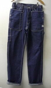 ◆SASSAFRAS ササフラス Fall Leaf Gardener Pants フォールリーフ ガーデナー ぺインター デニム パンツ サイズS インディゴ系