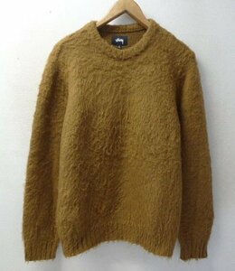 ◆国内正規 STUSSY ステューシー Vivian Crew Sweater 起毛地 起毛 ニット セーター 茶系 サイズM 希少